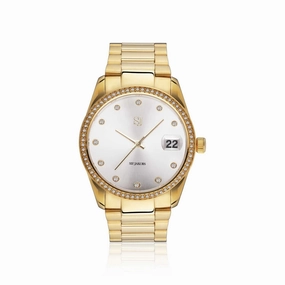 Gold Plated Elektra Set Gold SJ-W1052SET-CZ-YG