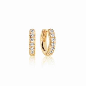 Gold Plated Ellera Piccolo Earrings SJ-E1066-CZ-YG