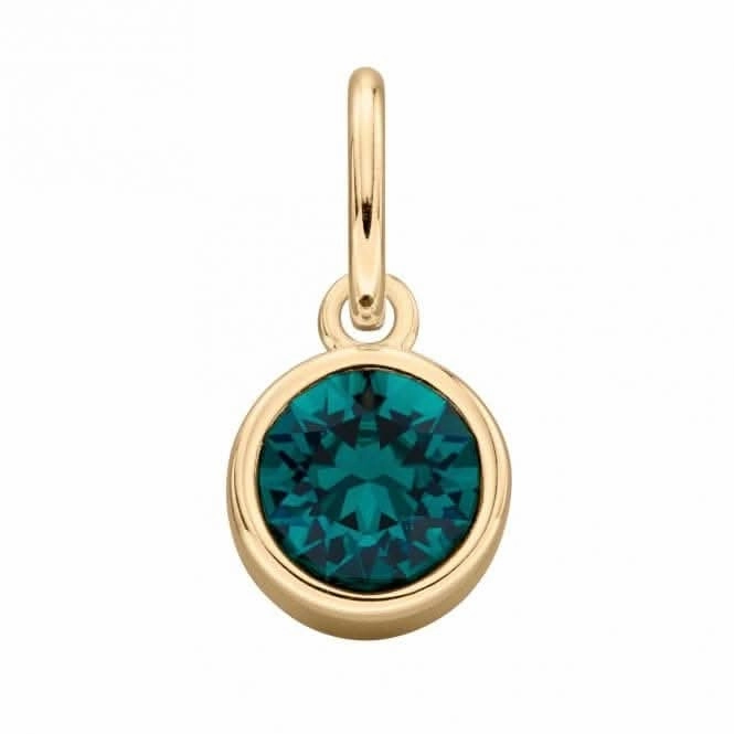 Gold Plated Emerald Swarovski Crystal Pendant