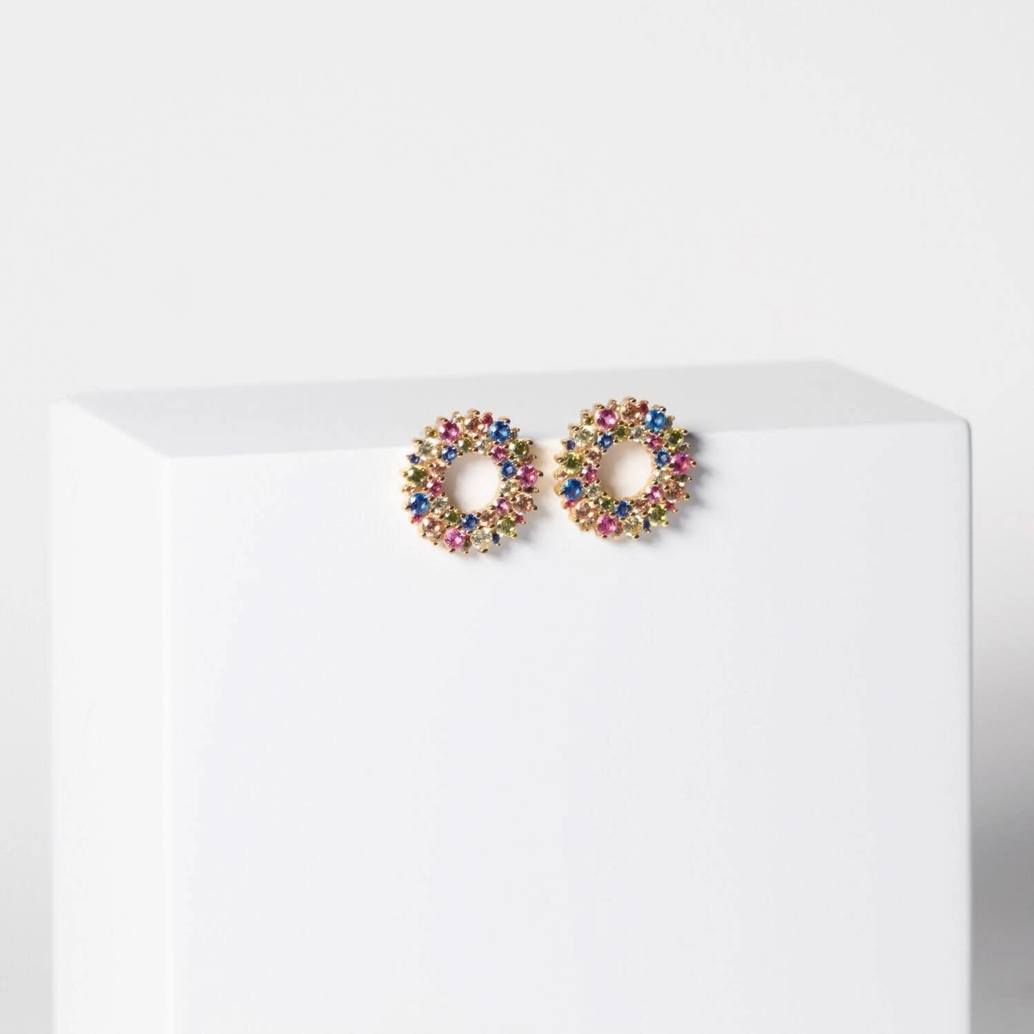 Gold Plated Livigno Earrings SJ-E2361-XCZ-YG