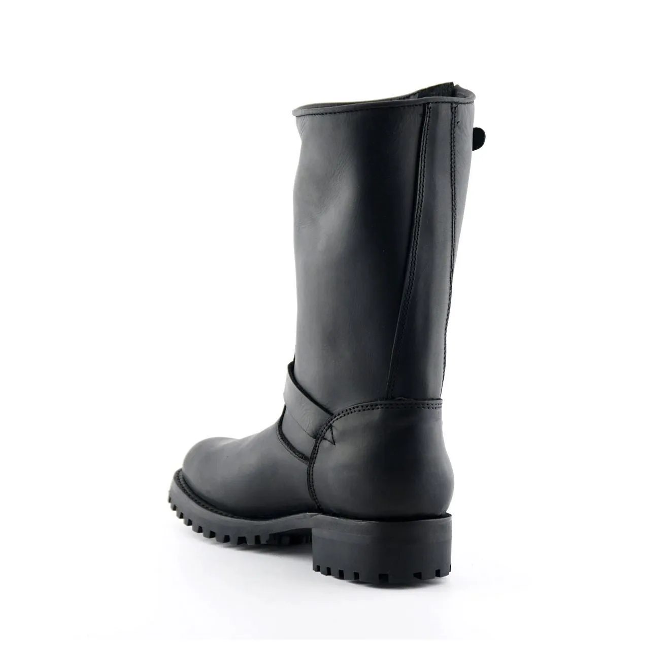 Grinders Mens Black Western Combat Leather Boots- Wild One