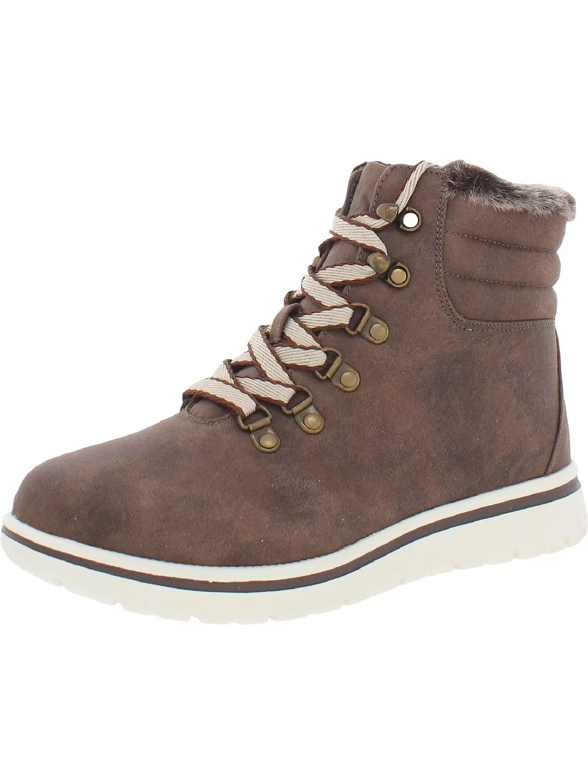 Hallett Womens Memory Foam Lace Up Ankle Boots