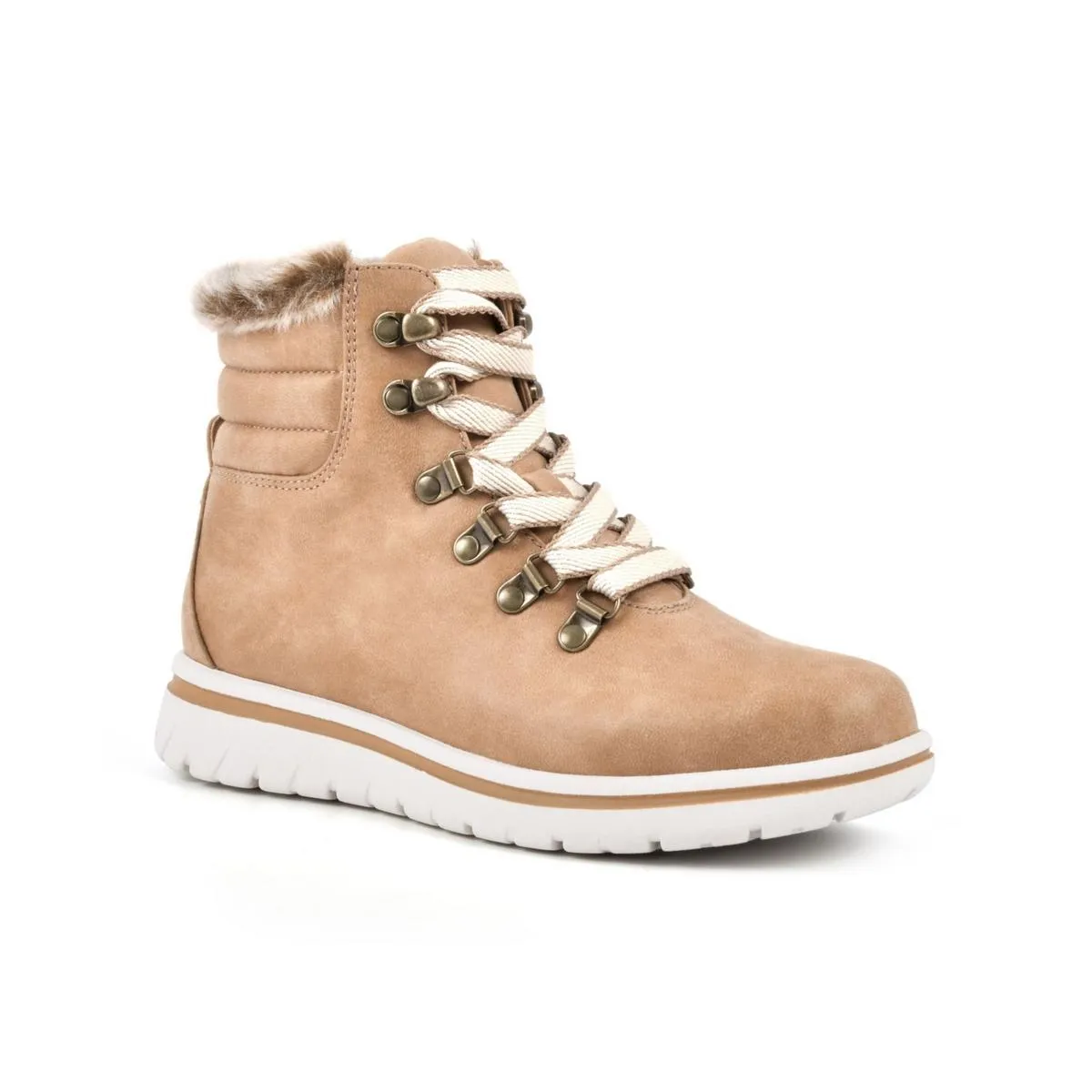 Hallett Womens Memory Foam Lace Up Ankle Boots