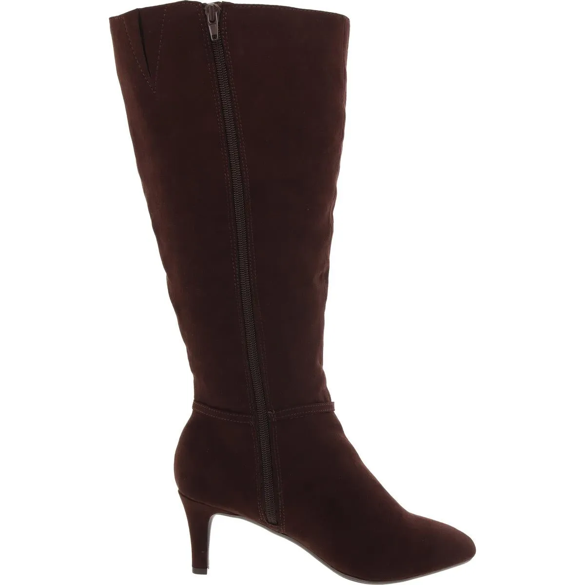 Hanna Womens Faux Leather Wide Calf Knee-High Boots