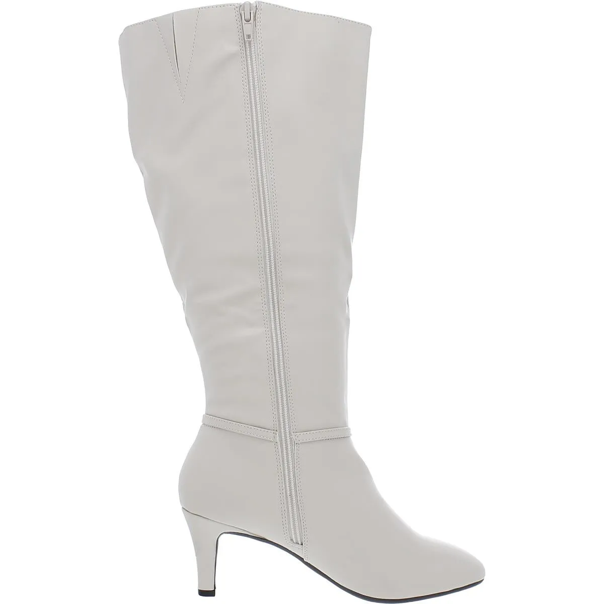 Hanna Womens Faux Leather Wide Calf Knee-High Boots