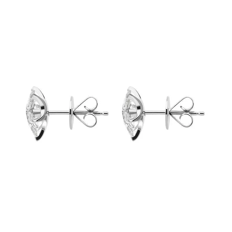 Hans D. Krieger 18ct White Gold 1.22ct Diamond Stud Earrings