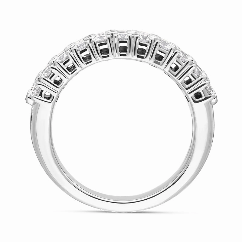 Hans D Krieger 18ct White Gold 1.72ct Diamond Three Row Eternity Ring D