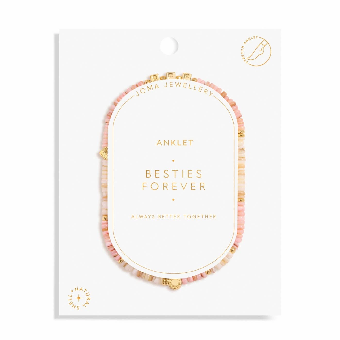 Happy Little Moments Besties Forever Gold Plated Anklet 8241
