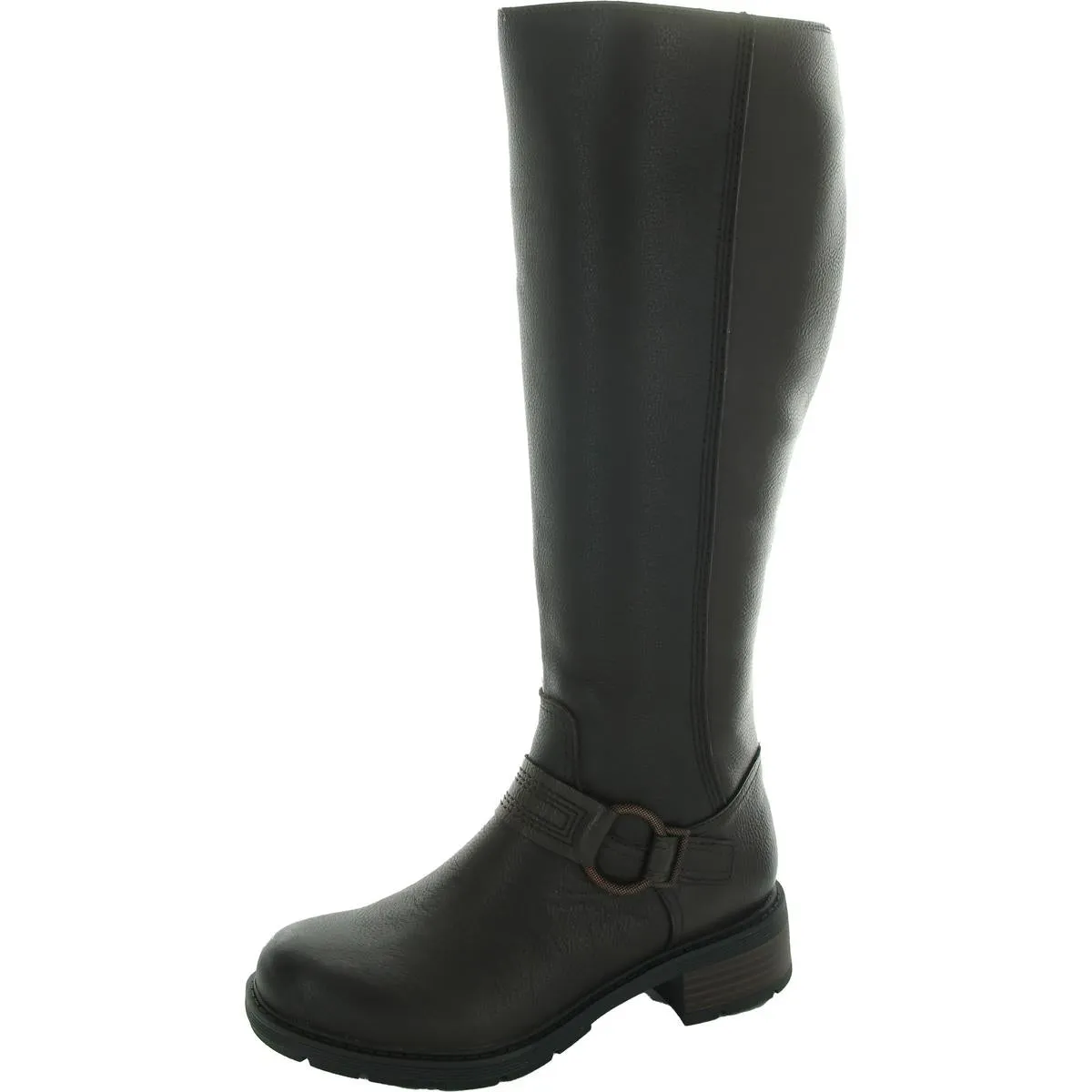 Hearth Raews Womens Zipper Leather Knee-High Boots