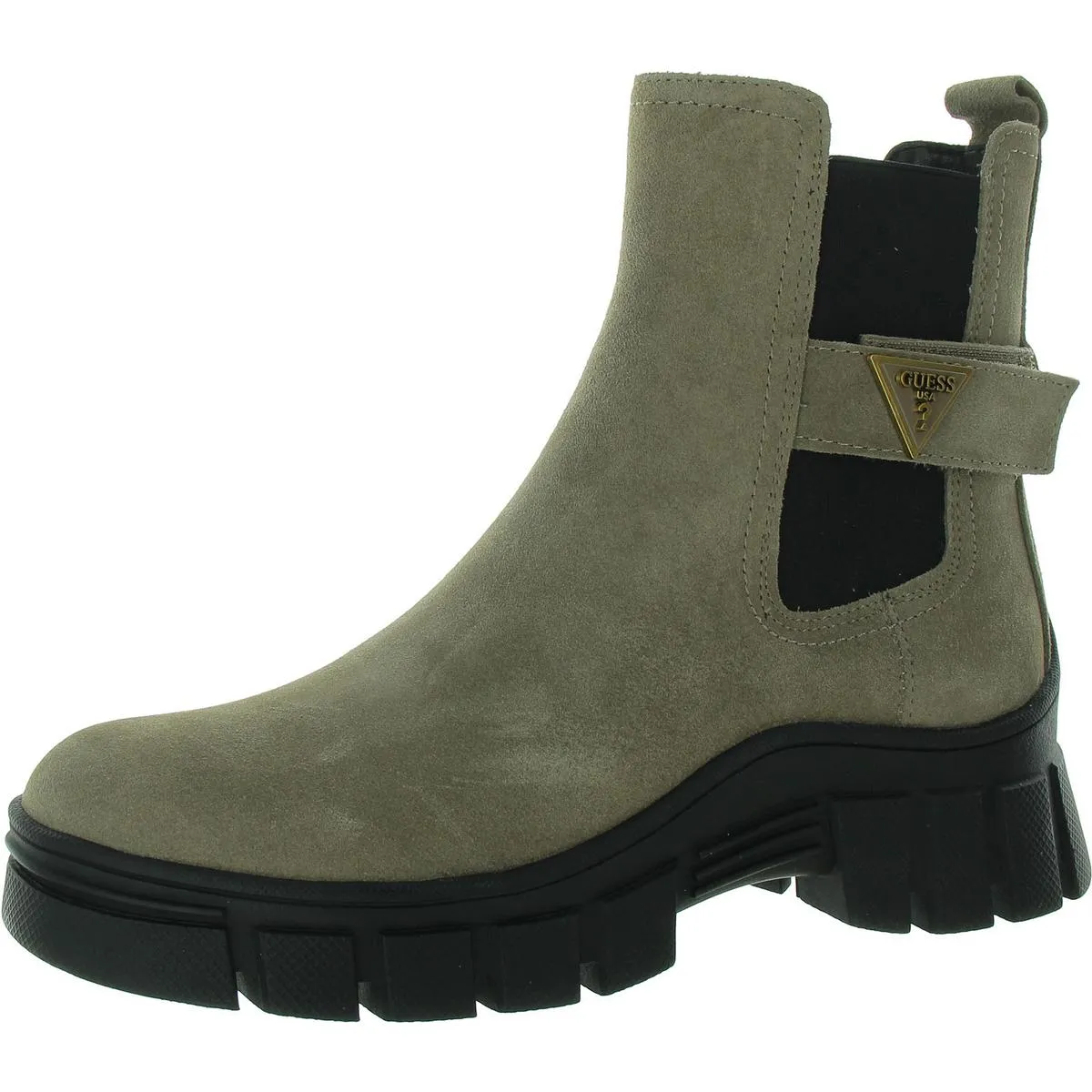 Hensly 2 Womens Suede Lug Sole Chelsea Boots