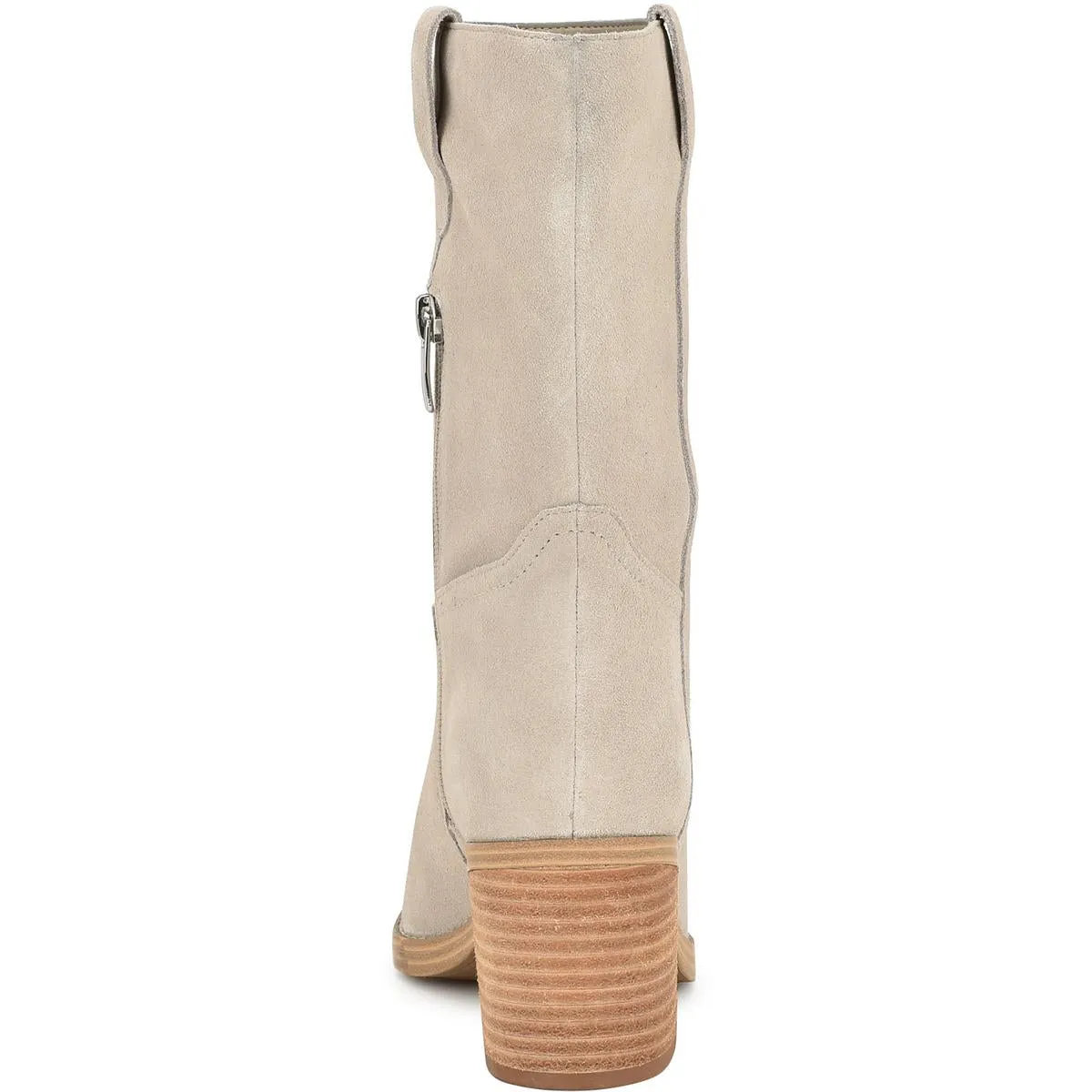 Hess Womens Faux Leather Block Heel Mid-Calf Boots