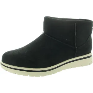 HOMELAND Womens Faux Fur Lined Faux Suede Shearling Boots