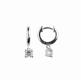 Huggie 11mm Zirconia Droplet Hoop Earrings 56844CZ