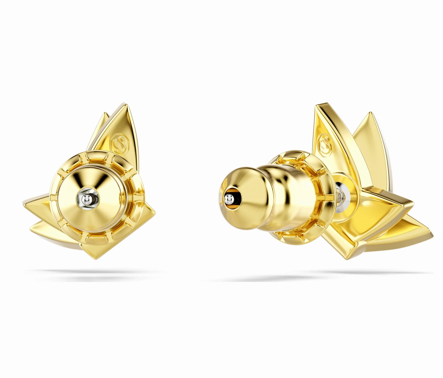 Idyllia Lilia: White Butterfly Gold Earrings
