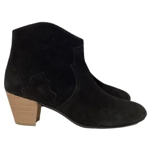 Isabel Marant Dicker Booties in Black Suede