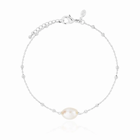 Isla Silver Pearl 18cm   3cm Bracelet 3724