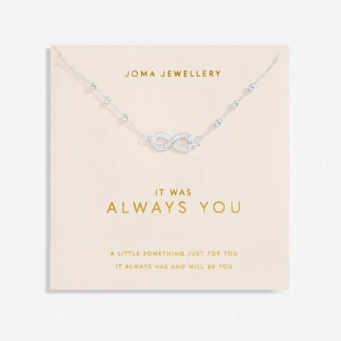 It Was Always You Silver Plated 46cm   5cm Necklace 6739