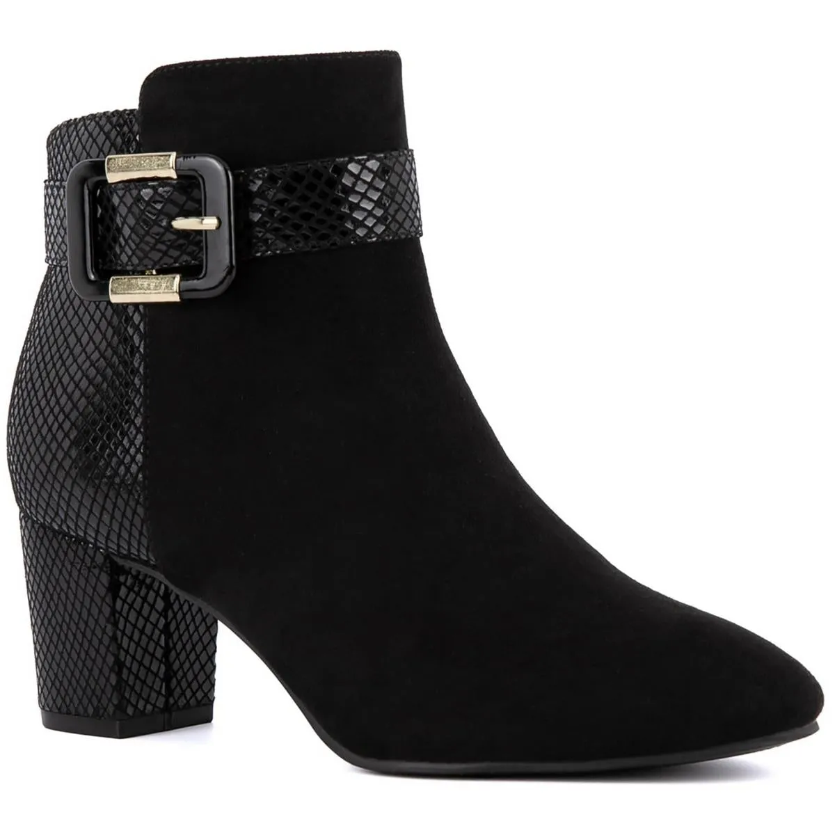 IVYY Womens Zipper Manmade Booties