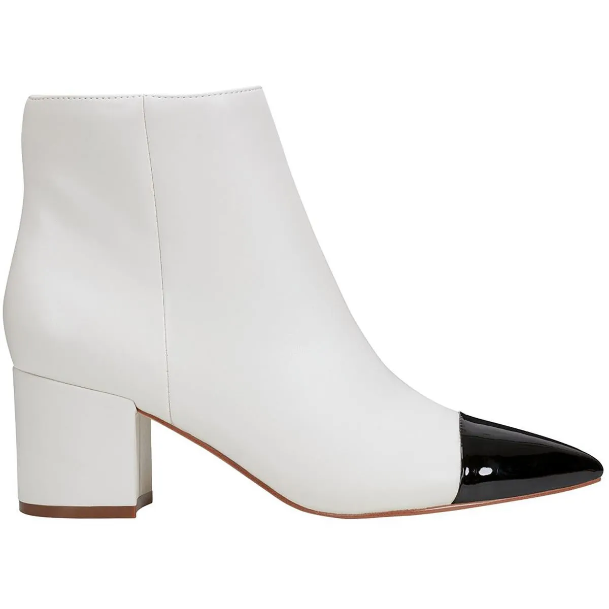 Jelanie Womens Two Tone Leather Ankle Boots