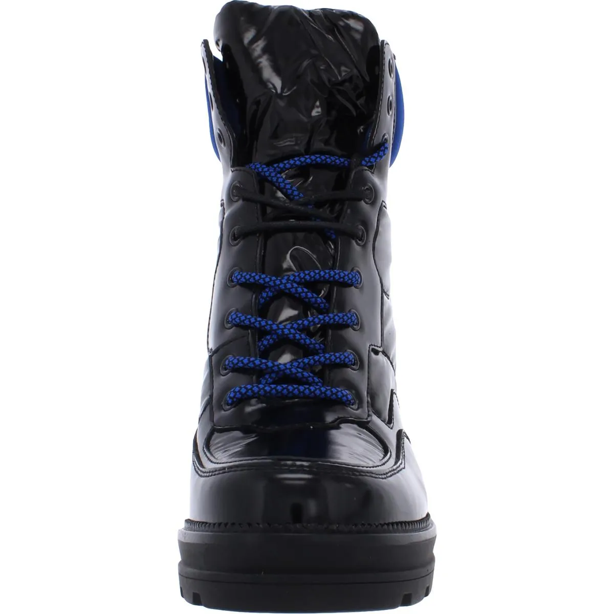 Jetta Womens Faux Leather Mid-Calf Lace-Up Boot