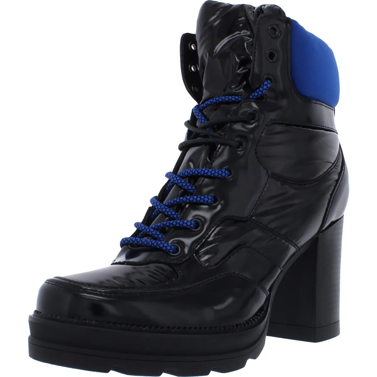 Jetta Womens Faux Leather Mid-Calf Lace-Up Boot