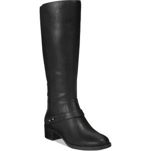 Jewel Plus Womens Faux Leather Wide Calf Knee-High Boots