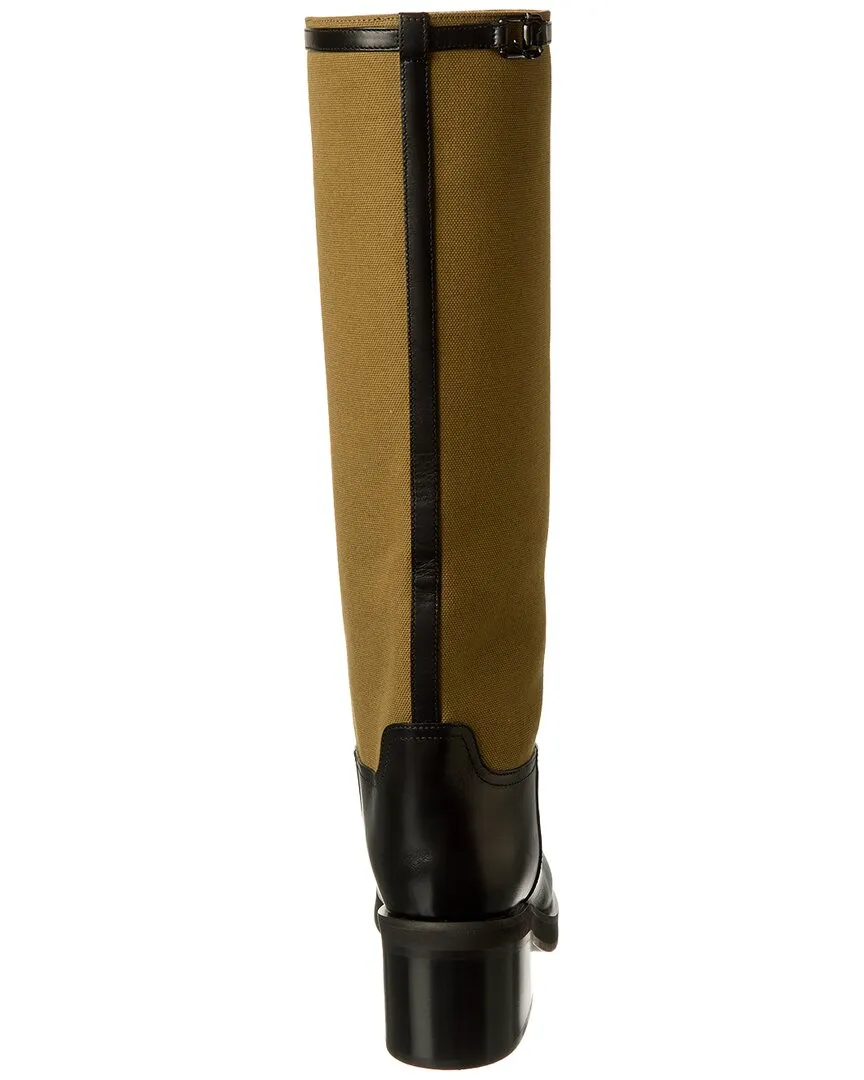 Jimmy Choo Yasmin 70 Canvas & Leather Knee-High Boot