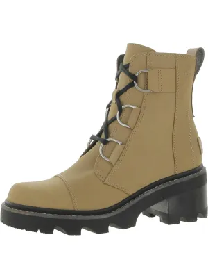 JOAN NOW LACE Womens Lace Up Block Heel Work & Safety Boot