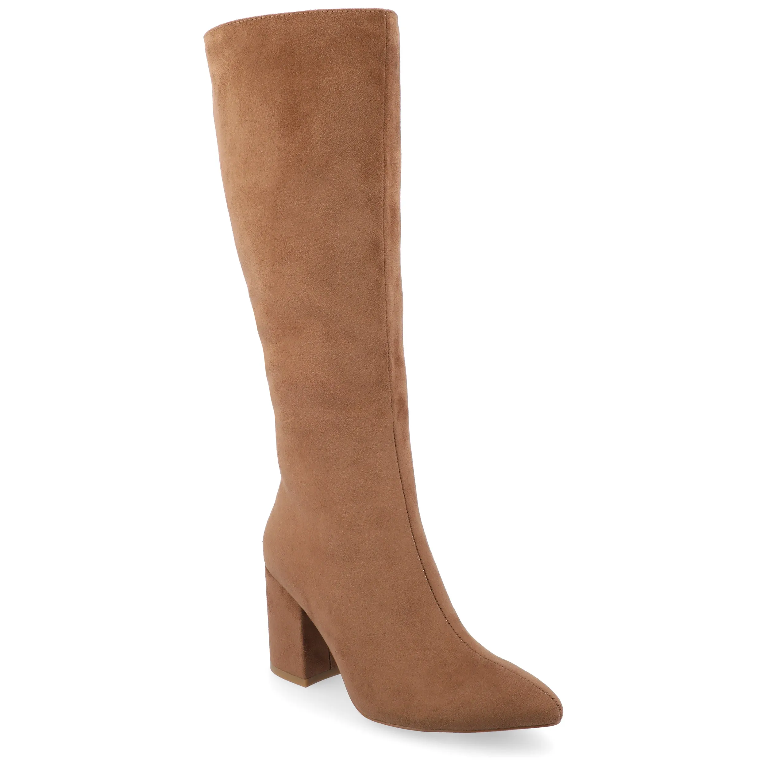 Journee Collection Wide Width Extra Wide Calf Womens Ameylia Tru Comfort Foam Covered Block Heel Pointed Toe Boots