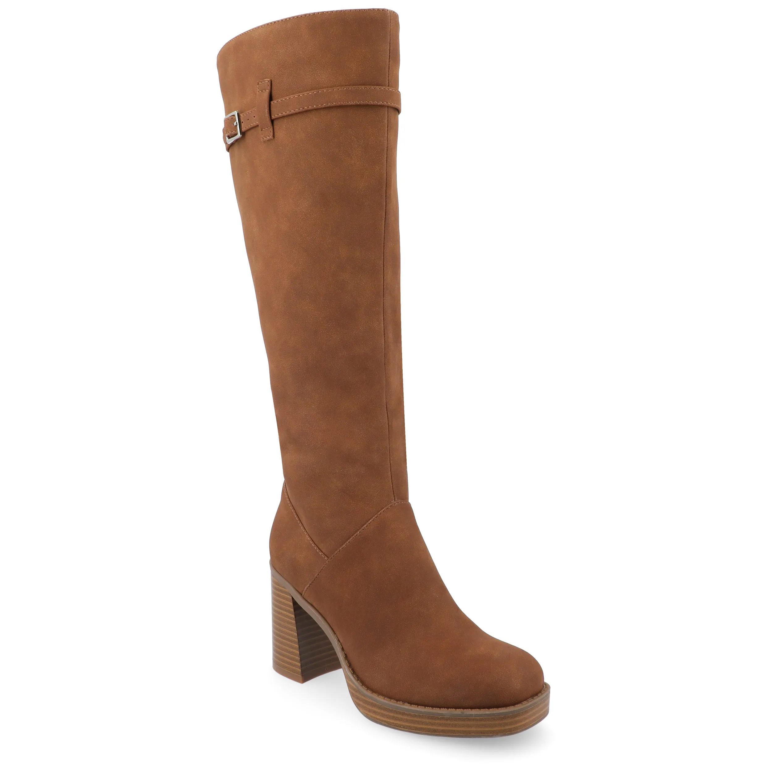 Journee Collection Wide Width Extra Wide Calf Womens Letice Tru Comfort Foam Platform Square Toe Boots