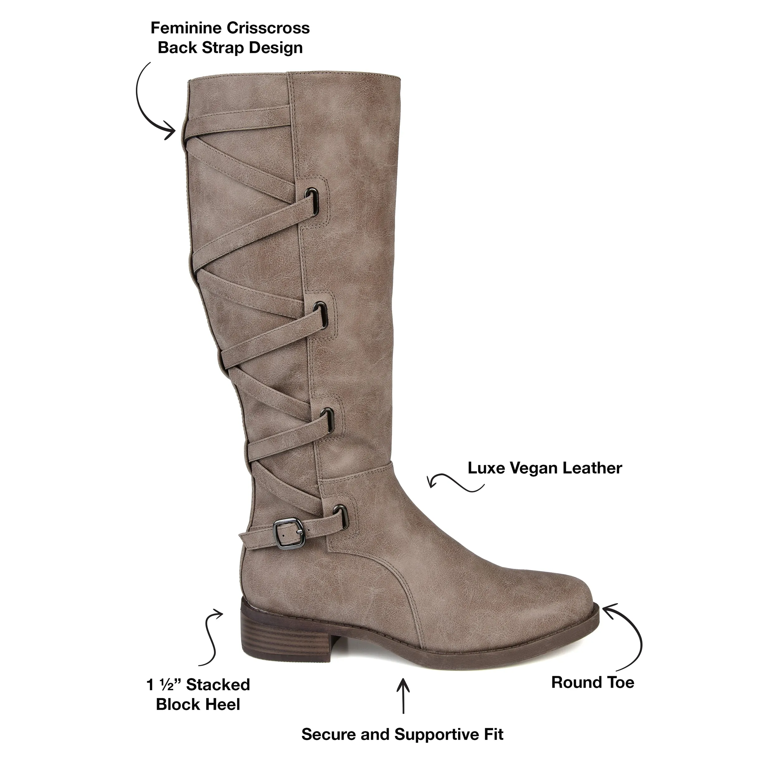 Journee Collection Women's Extra Wide Calf Carly Boot