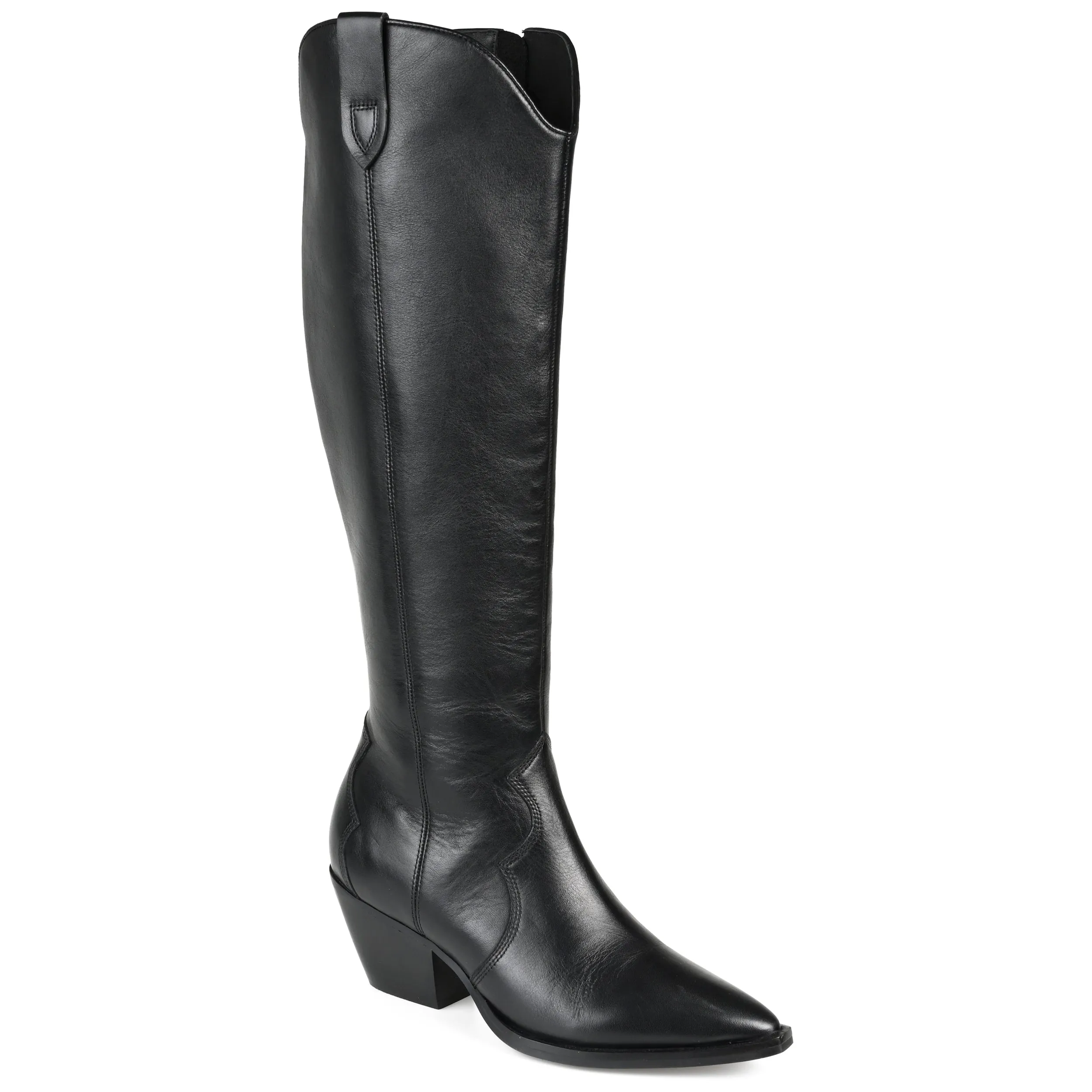 Journee Signature Extra Wide Calf Women's Genuine Leather Tru Comfort Foam Pryse Boot