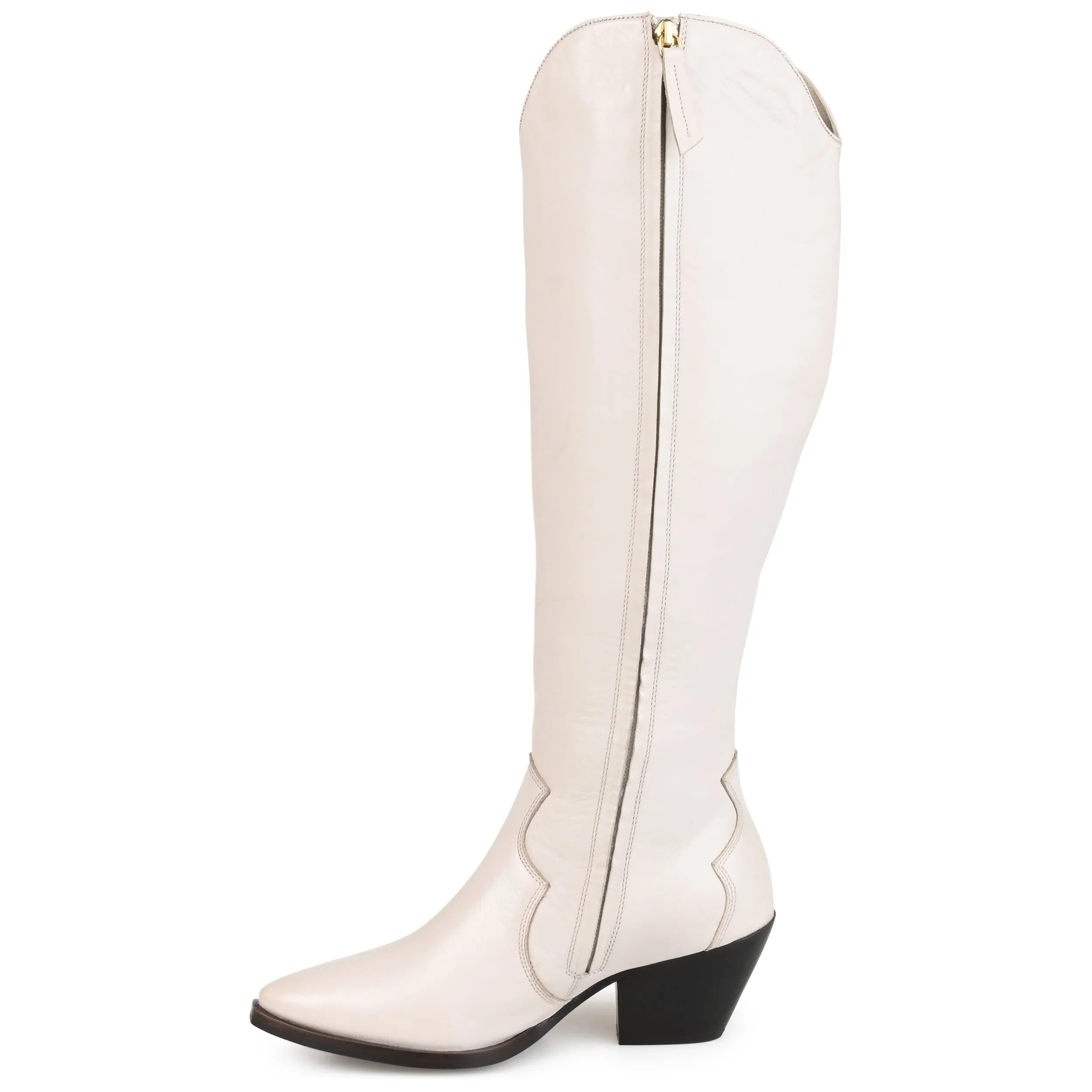 Journee Signature Extra Wide Calf Women's Genuine Leather Tru Comfort Foam Pryse Boot