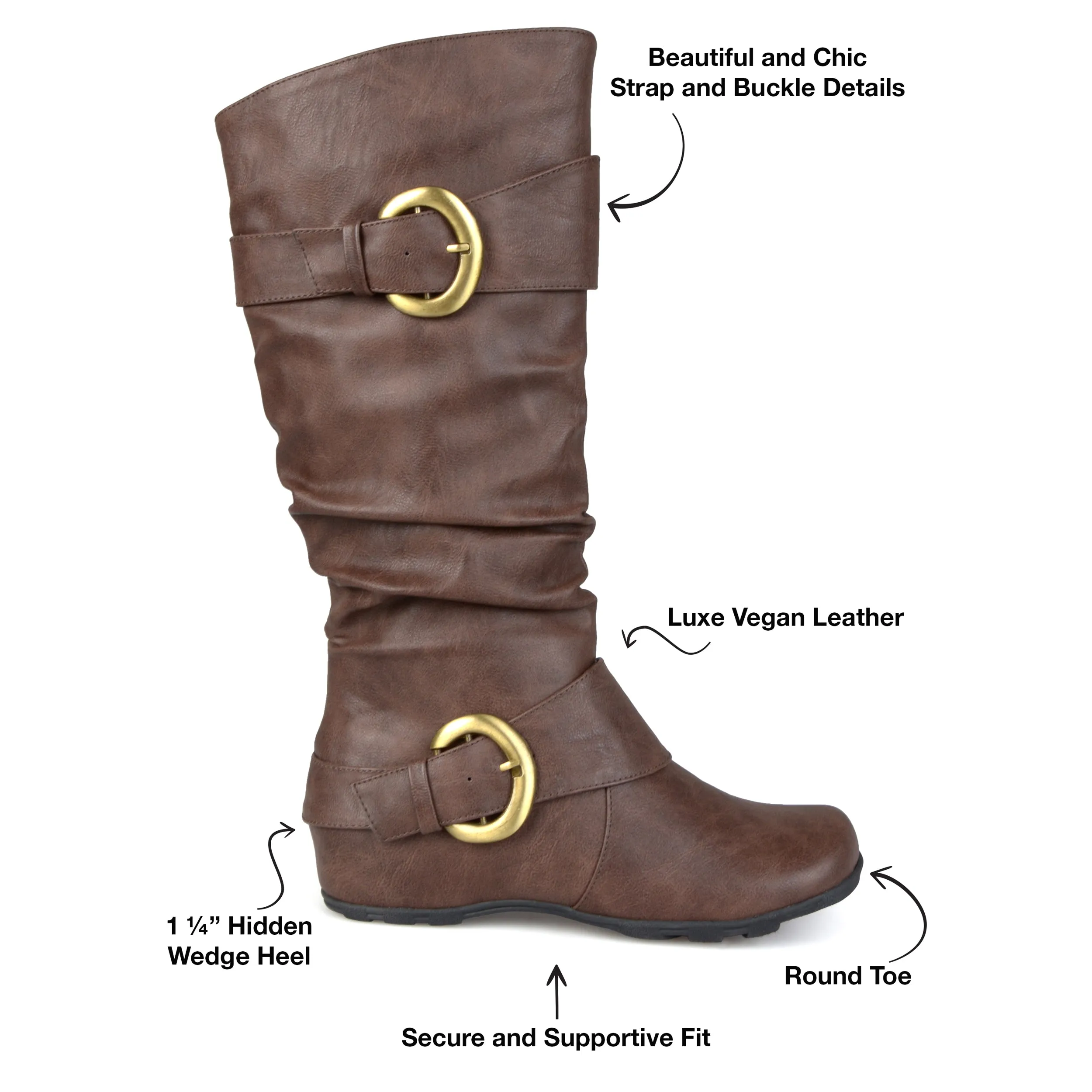Journee Women's Extra Wide Calf Paris Boot