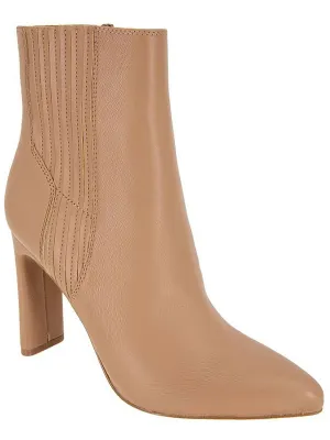 Kalia Womens Faux Leather Embossed Ankle Boots