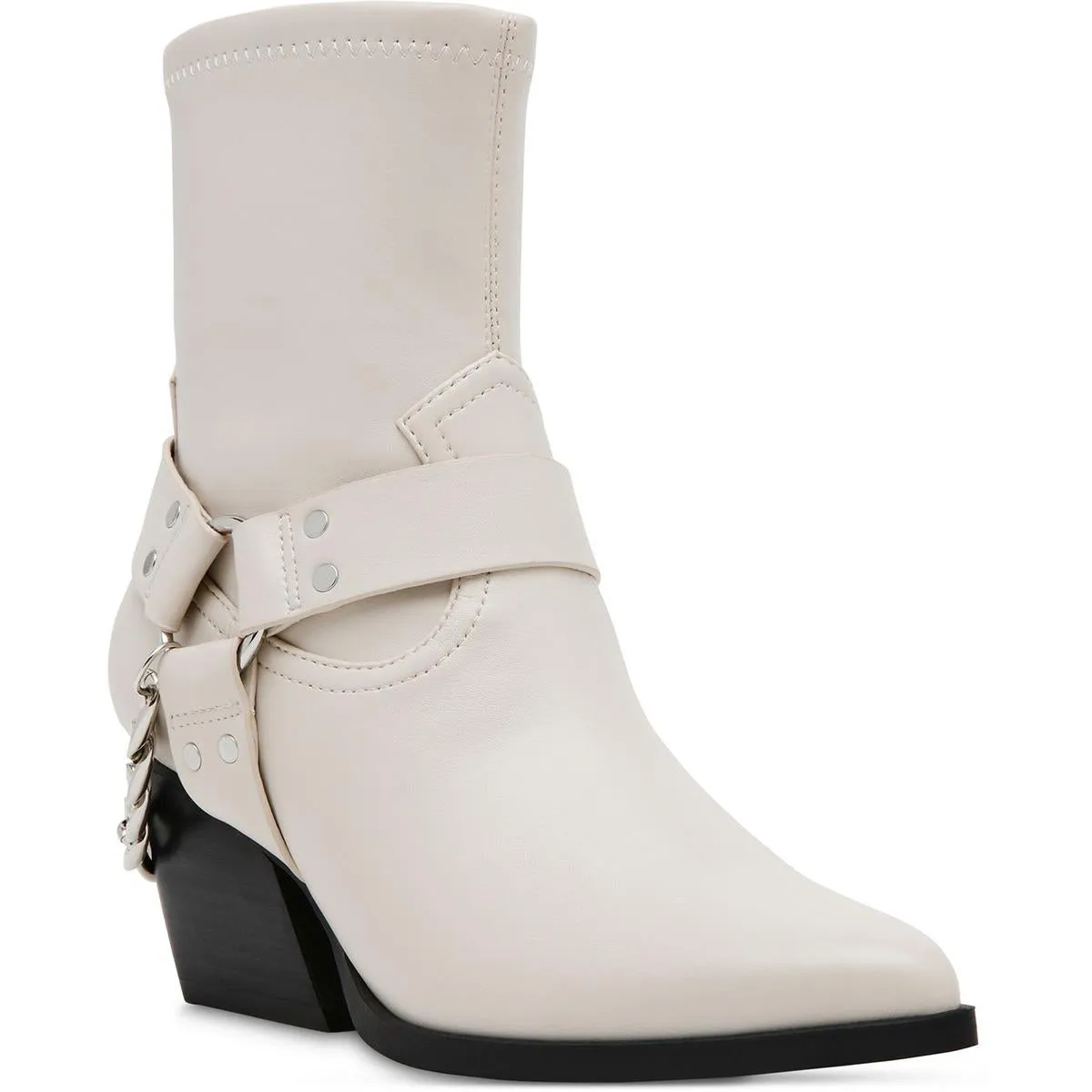 KEELER Womens Chain Manmade Motorcycle Boots