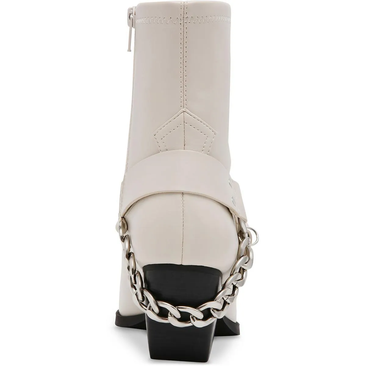 KEELER Womens Chain Manmade Motorcycle Boots