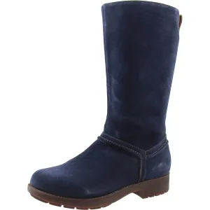 Kelso Womens Zipper Suede Mid-Calf Boots