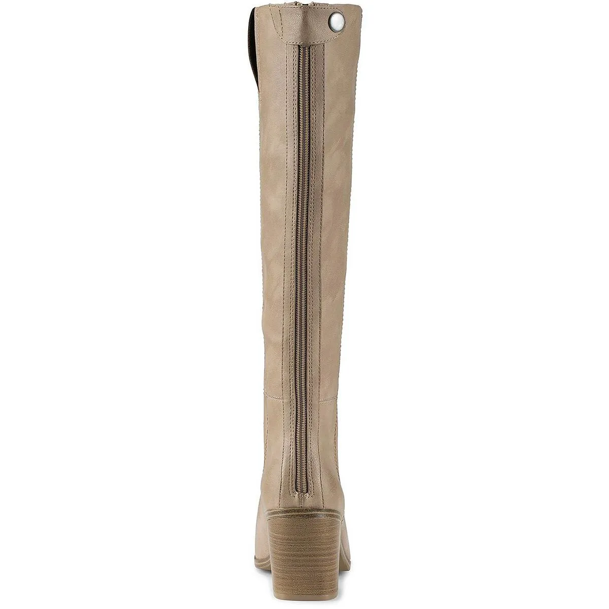 Kiara Womens Button Leather Knee-High Boots