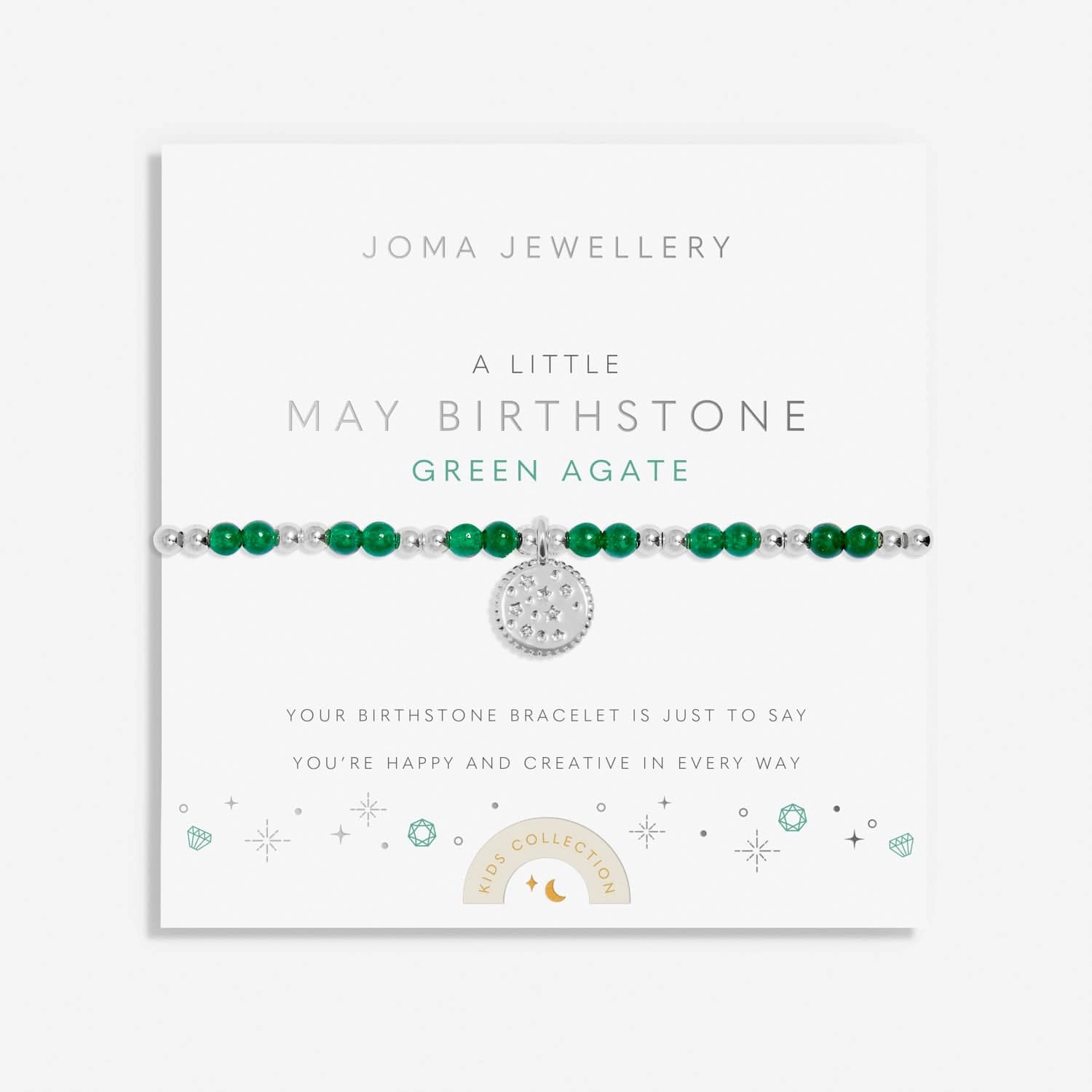 Kids A Little May Birthstone Silver Plated Bracelet C786