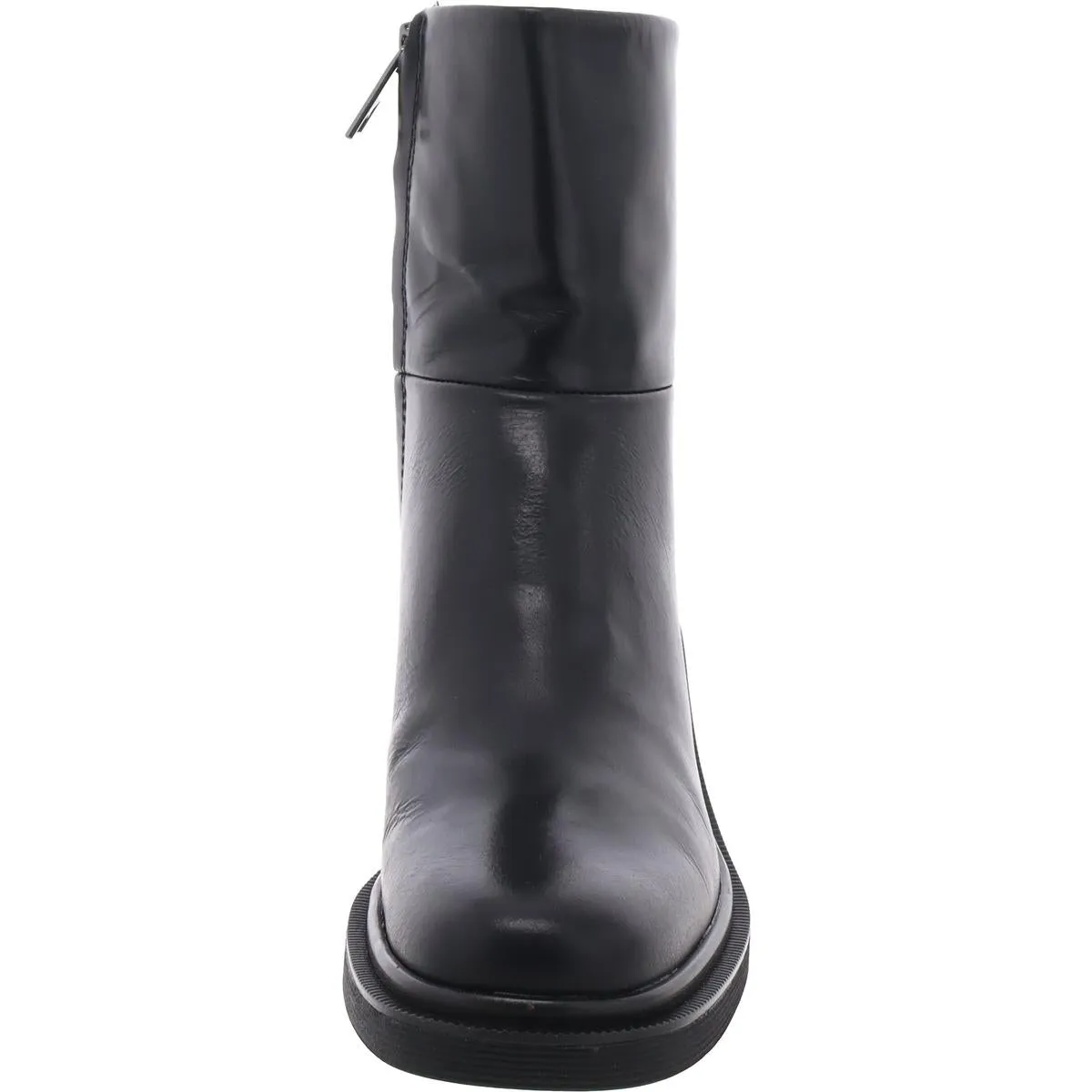 Kyra Womens Zipper Leather Mid-Calf Boots