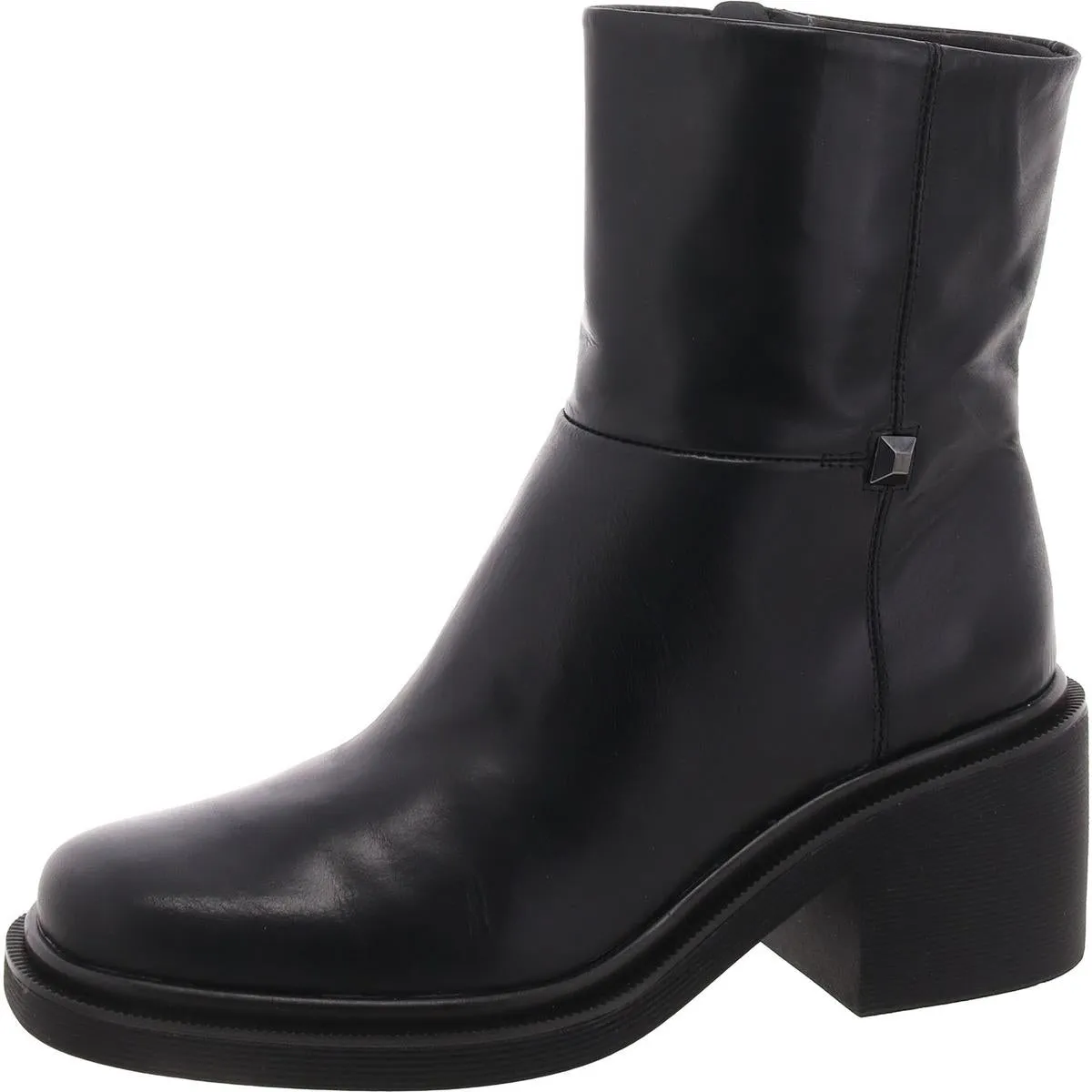 Kyra Womens Zipper Leather Mid-Calf Boots
