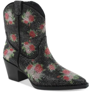 Lacey Womens Embellished Textured Booties