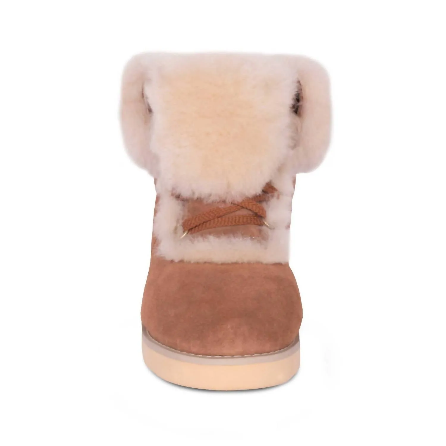 Ladies Posh Sheepskin Boots In Chestnut
