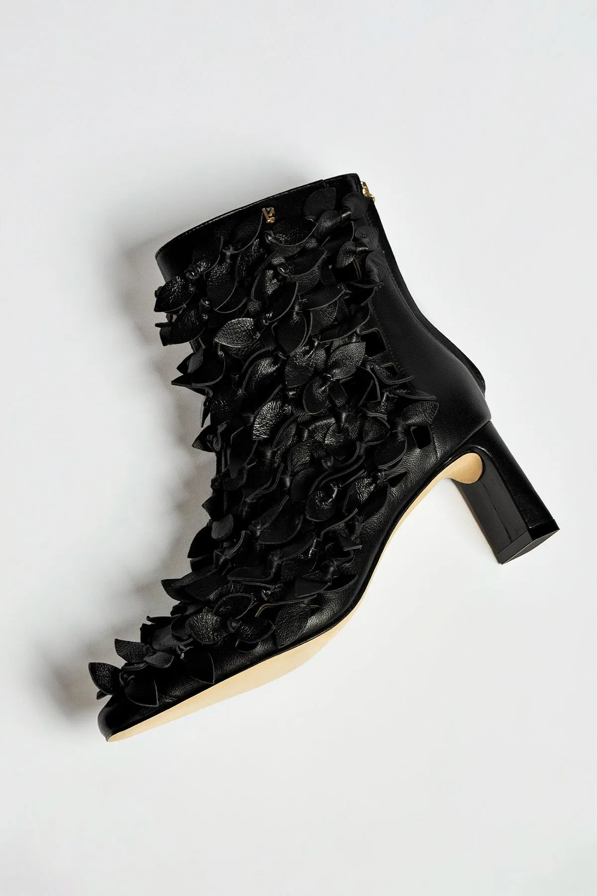 Larroud x Jonathan Cohen Alexis Bootie In Black Leather