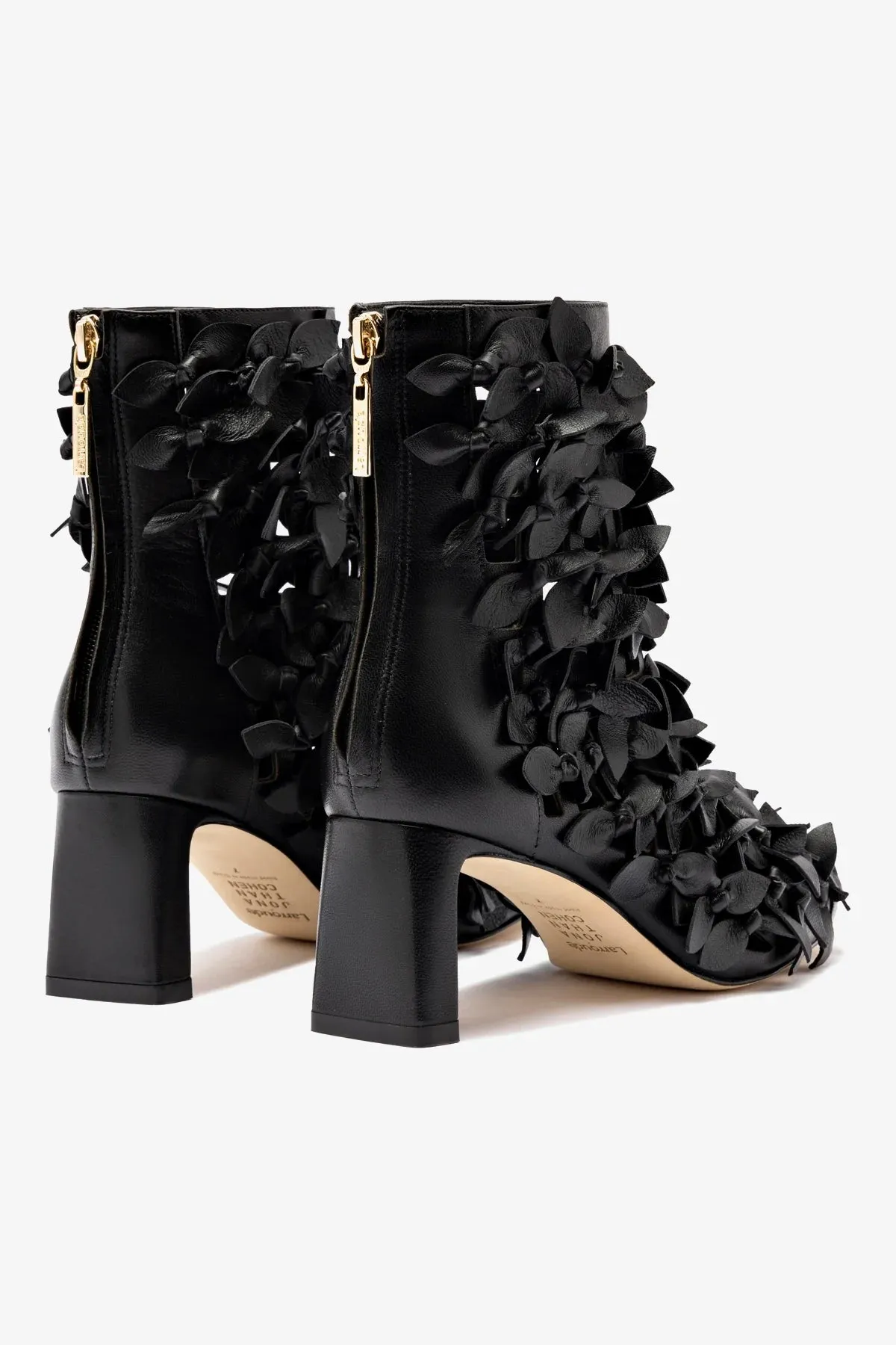 Larroud x Jonathan Cohen Alexis Bootie In Black Leather