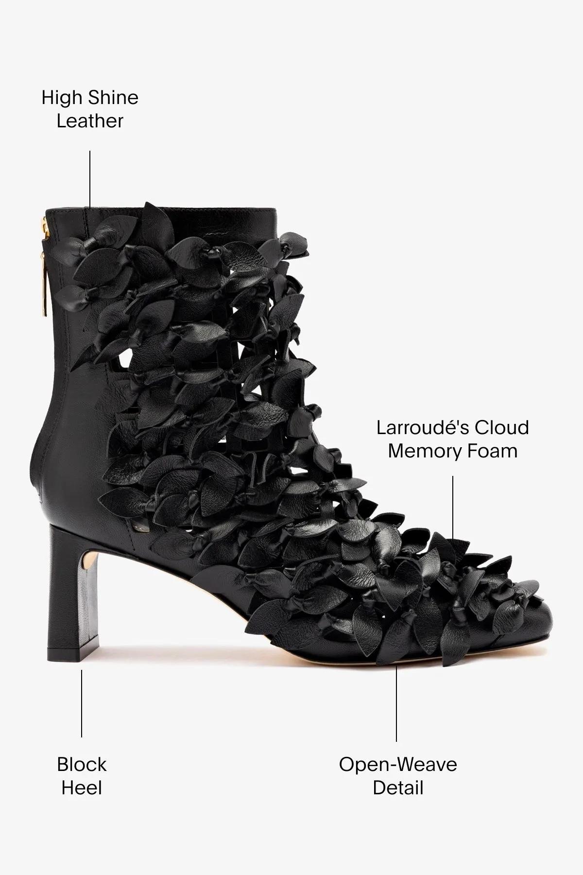 Larroud x Jonathan Cohen Alexis Bootie In Black Leather