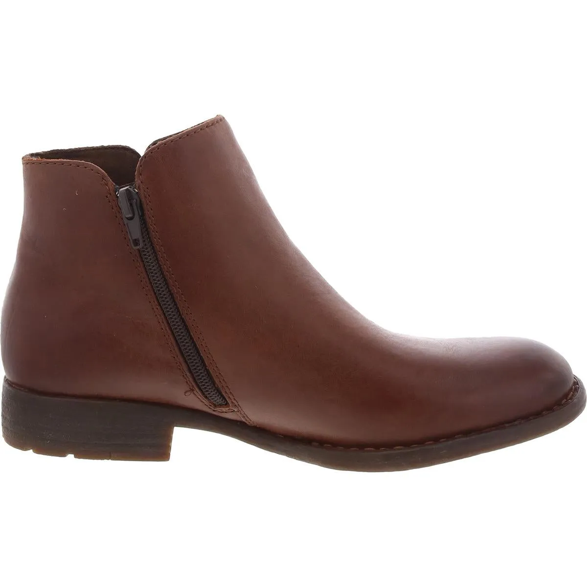 Lauryl Womens Zipper Leather Ankle Boots