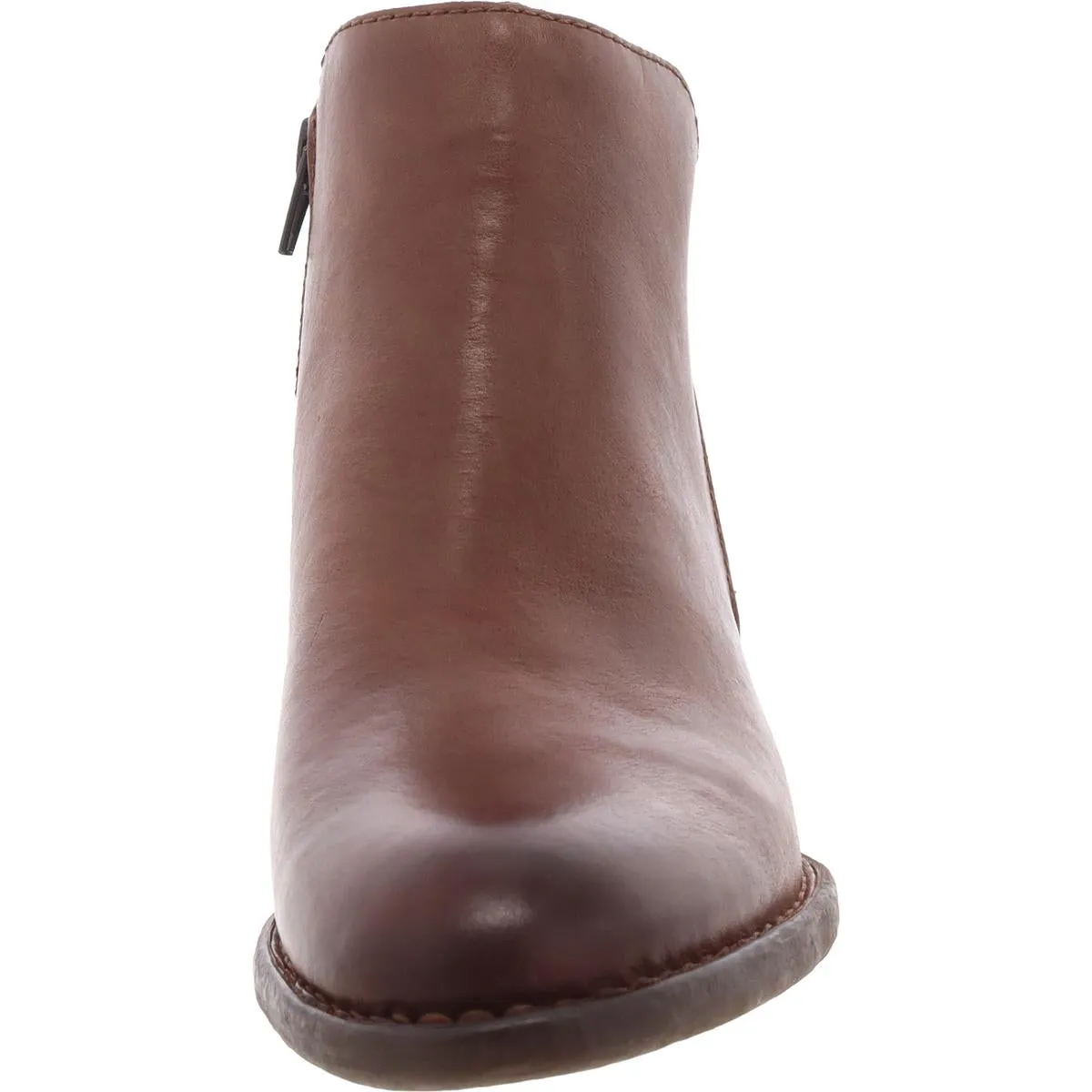 Lauryl Womens Zipper Leather Ankle Boots