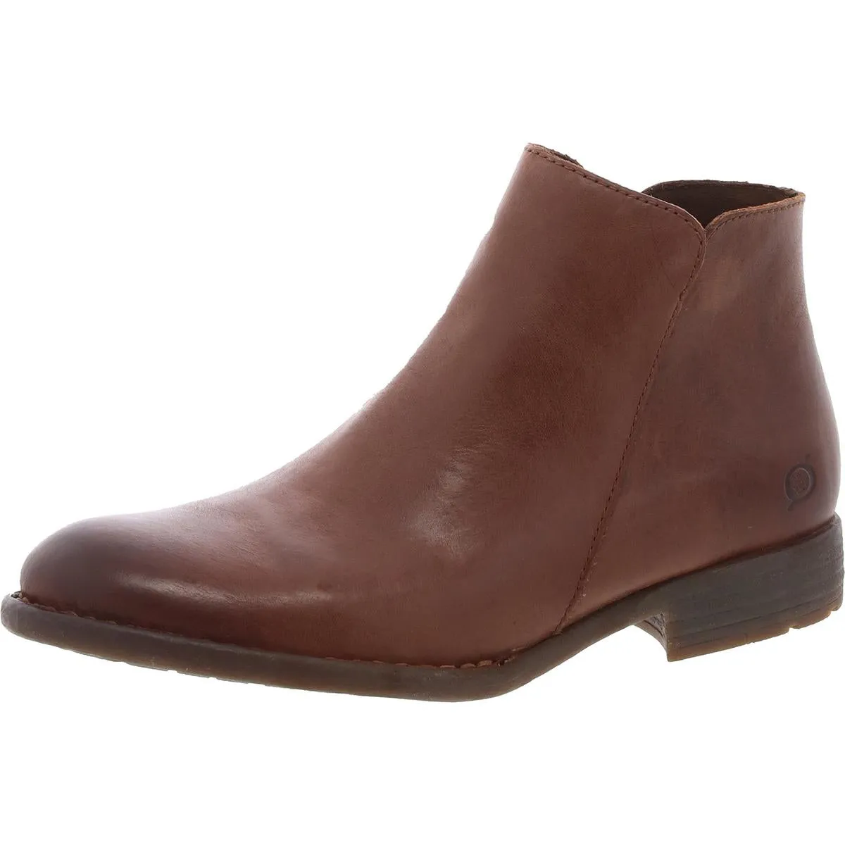 Lauryl Womens Zipper Leather Ankle Boots